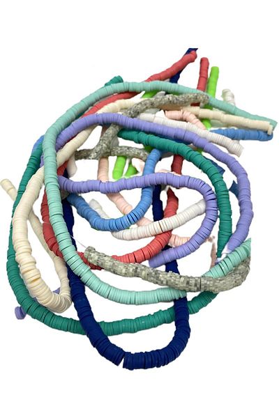 Hayalperest boncuk Πολύχρωμο Σετ Χάντρες Fimo Μικτές 6 mm 10 Σετ