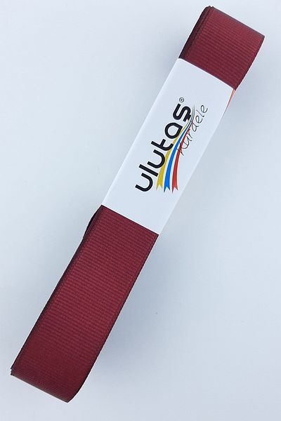 Hayalperest boncuk Panglică Grosgrain Roșu Claret 2 Cm - 10 Mt