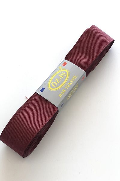 Hayalperest boncuk Panglică Grosgrain Roșu Claret 3 Cm 10 Mt