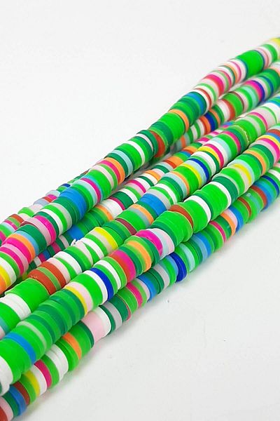 Hayalperest boncuk Rengarek Green Fimo Dough Bead 6 Mm