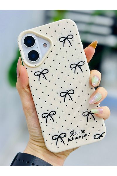 Go Aksesuar حافظة سيليكون بتصميم طباعة القوس الأسود المتوافقة مع هاتف iPhone 16