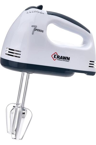 KRAWN خلاط يدوي 7 سرعات 120 وات KW-49001 أبيض