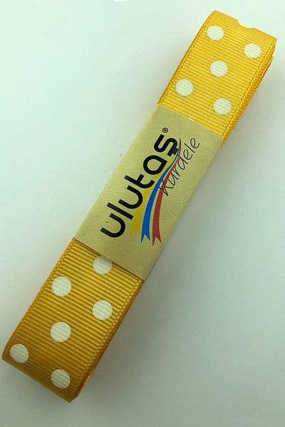 Hayalperest boncuk 2.5 Cm Orange White Polka Dot Grosgrain Ribbon