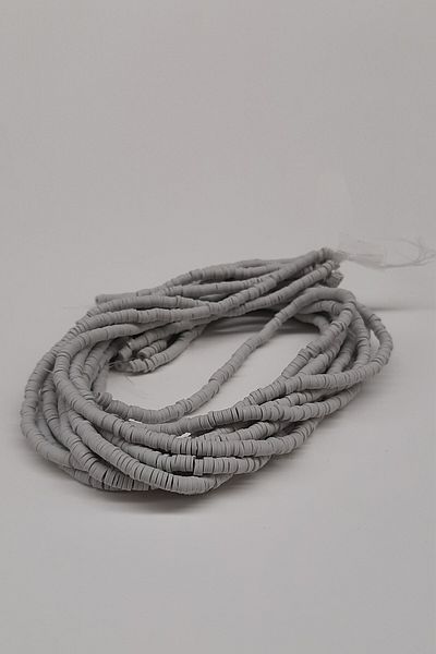 Hayalperest boncuk Gray Fimo Dough Bead 4mm