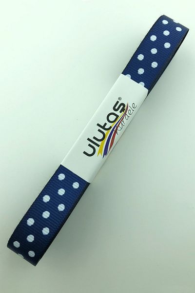 Hayalperest boncuk Μπλε πουά Grosgrain Κορδέλα 1,5 εκ