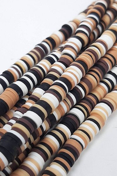 Hayalperest boncuk Brown Black Fimo Dough Bead 6 Mm