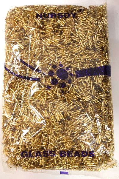Hayalperest boncuk Golden Yellow Twisted Pipe Beads 500 Gr