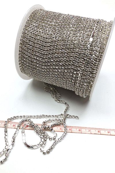 Hayalperest boncuk Gold Yellow Crystal Stone Metal Slot Ribbon 20 Meters 12mm