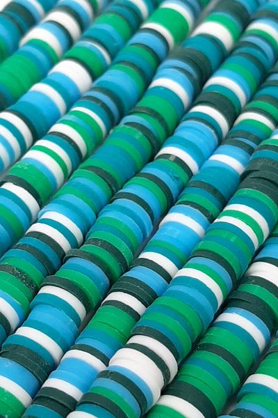 Hayalperest boncuk Green Colored Fimo Dough Bead 6 Mm