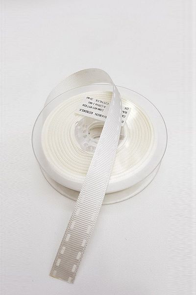 Hayalperest boncuk Λευκή κορδέλα Grosgrain με θέμα μωρό 1,5 εκ