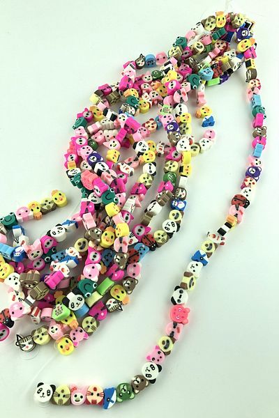 Hayalperest boncuk Fimo Bead with Animal Figure