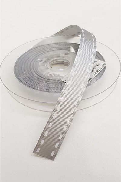 Hayalperest boncuk Panglică Grosgrain Gri Argintiu Tematică Bebeluş 1,5 Cm