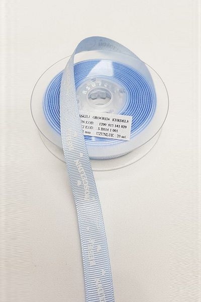 Hayalperest boncuk Panglică Grosgrain Albastru Cer Tematică Bebeluş 1,5 Cm