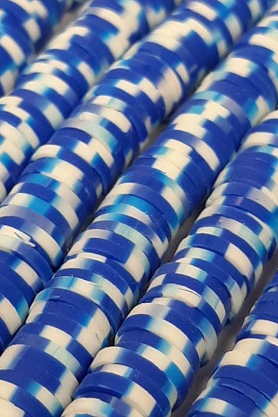 Hayalperest boncuk Blue Creamy Fimo Dough Bead 6 Mm