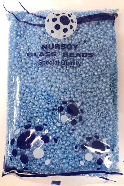 Hayalperest boncuk Shiny Blue Sand Beads 4 mm 500 Gr