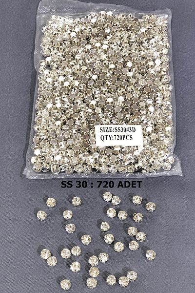 Hayalperest boncuk Silver Color Metal Case Strut Beyoğlu Stone (1 Pack) Ss 30 720 Pieces