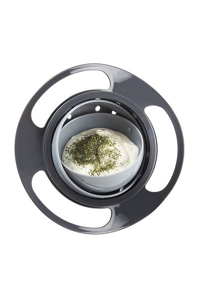Babyjem Bol multifunctional cu capac si rotire 360 ​​grade BabyJem Amazing Bowl (Culoare: Gri)