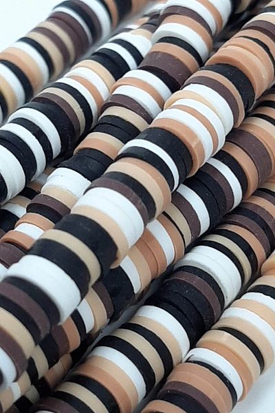 Hayalperest boncuk Brown Black Fimo Dough Bead 6 Mm