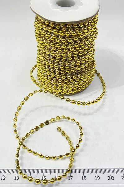 Hayalperest boncuk Χρυσή Πλαστική Λωρίδα Half Pearl 4 Mm 10 Mt