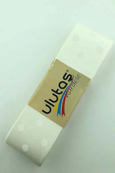 Hayalperest boncuk Κρέμα Κρέμα Πουά Grosgrain Κορδέλα 4 εκ