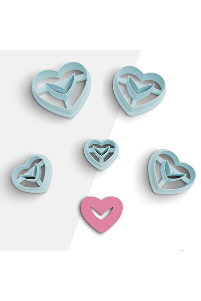 flament aşk Heart Shaped Polymer Clay Cutting Mold, Ceramic Molds, Jewelry Mo...