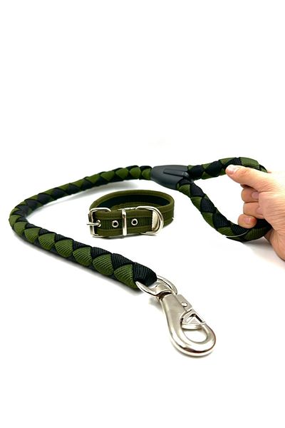 Tasma Market Medium Breed Dog Walking and Neck Collar Set