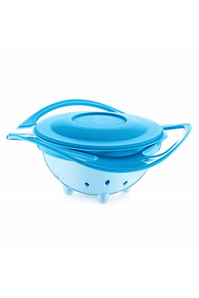 Babyjem Bol multifunctional cu capac si rotire 360 ​​grade BabyJem Amazing Bowl (Culoare: Bleu)