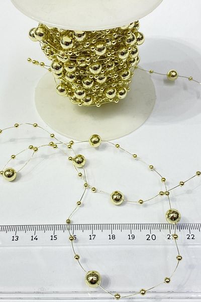 Hayalperest boncuk 10 Mt Gold Line Ribbon Pearl