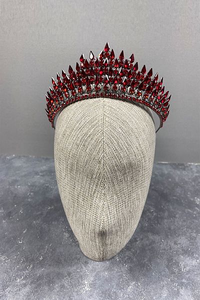 Hayalperest boncuk Coroana de henna pentru mireasa 3D Red Drop