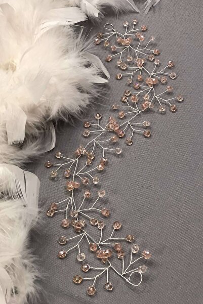 Hayalperest boncuk Accesoriu pentru păr cu cristale de culoare miere