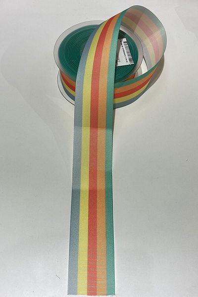 Hayalperest boncuk Rainbow Printed Grosgrain Κορδέλα 4cm 1 Mt 4cm Πολύχρωμη