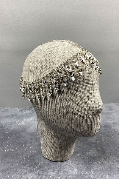 Hayalperest boncuk Accesoriu pentru păr de mireasă cu design de piatră suspendată