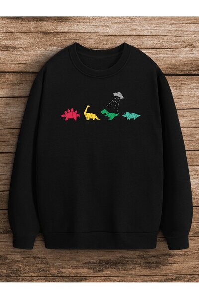 donamod Seria Coko Dinosaur Print Lined Swea tricou