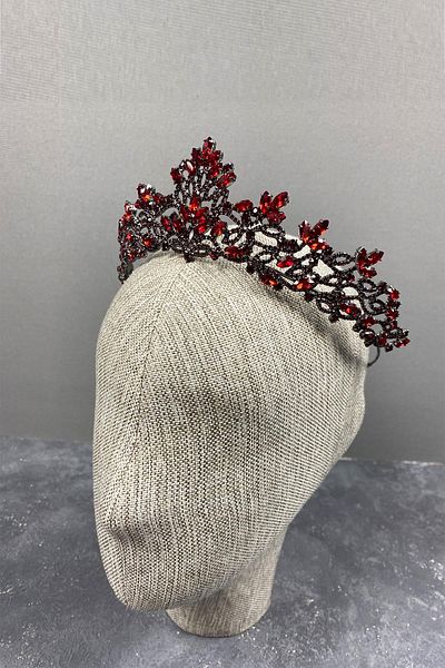 Hayalperest boncuk Coroană de mireasă Henna Model Burgundy Melis