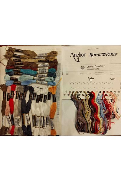 Anchor Cat Pattern Growth Chart Countable Cross Stitch Embroidery Kit (27.5X125Cm)
