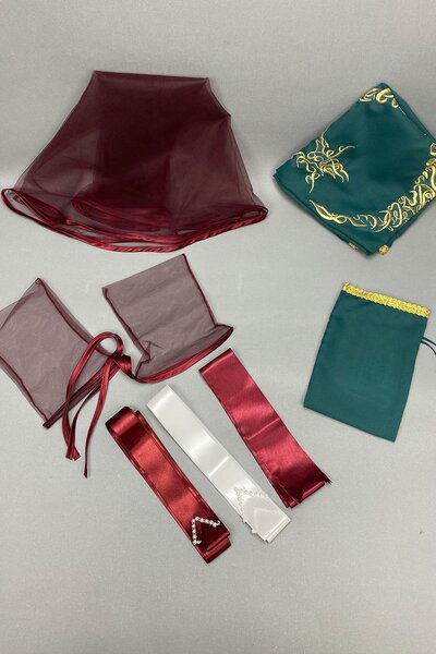 Hayalperest boncuk cu vipușcă Set de voal de mireasă brodat, acoperire pentru...