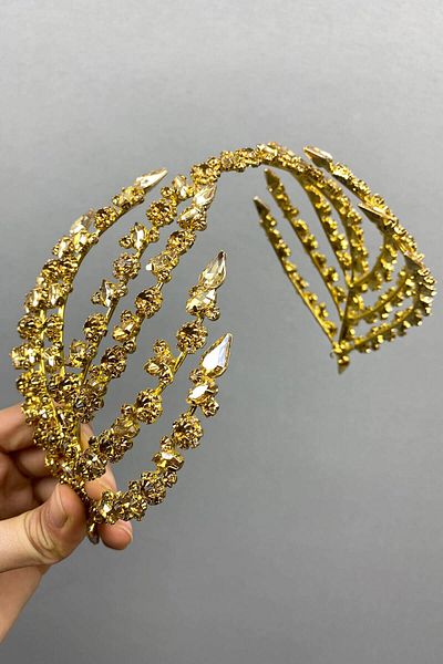 Hayalperest boncuk Double Sided Helen Hair Accessory Bridal Crown