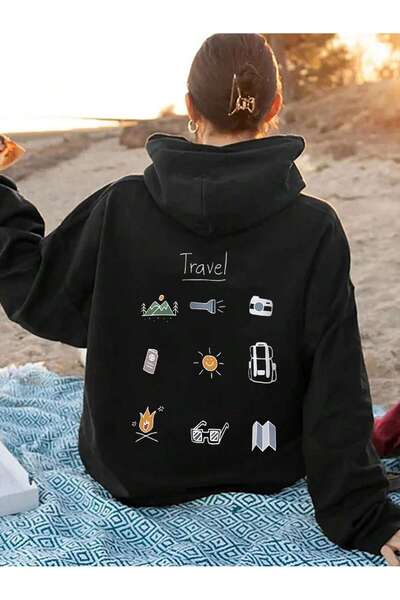 donamod سترة بغطاء للرأس بتصميم رسومات حروف من سلسلة Coke