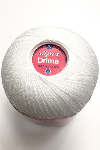 Hayalperest boncuk Κλωστή Drima White Lace No:70 100 gr (1 τεμάχιο)