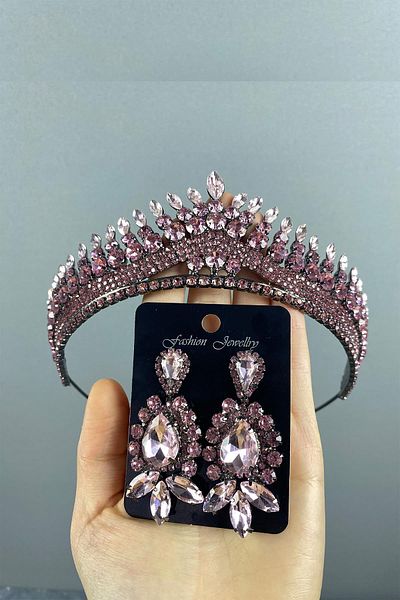 Hayalperest boncuk Set de coroană și cercei Anteras Bridal Henna