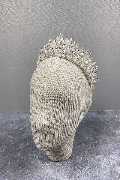 Hayalperest boncuk Coroana de mireasa 3D Silver Drop