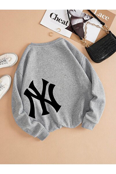 Adrift Unisex ženska/muška šarena Oversize kroj okrugla kragna Pamuk komadna ...