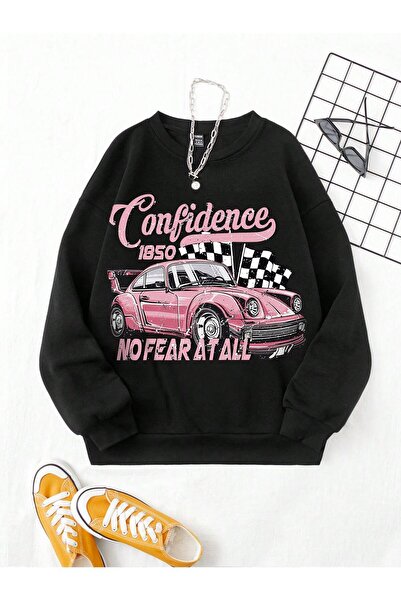 donamod Hanorac Coolane Car & Letter Graphic Drop Shoulder din seria Coke