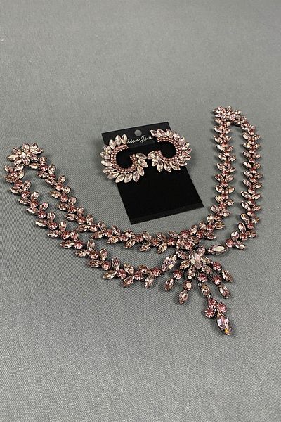 Hayalperest boncuk Accesoriu de păr Henna de mireasă Sultan Stone și cercei rotunzi cu pietre