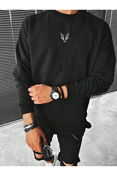 donamod Coko серия Manfinity Hypemode Елен Бродерия Свалена рамо Суитшърт Без...