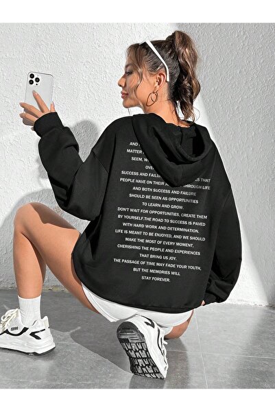 donamod Coke series Slogan Graphic Drop Shoulder Hoodie