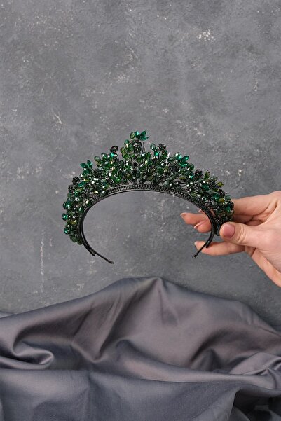 Hayalperest boncuk Coroana de henna pentru mireasa verde Akbahar