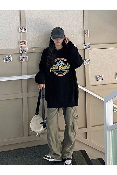 donamod Pulover cu umeri drop Letter Graphic din seria Coke