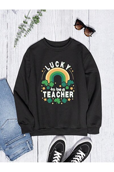 donamod Seria Coke DEARCASE Slogan & Clover Print Hanorac