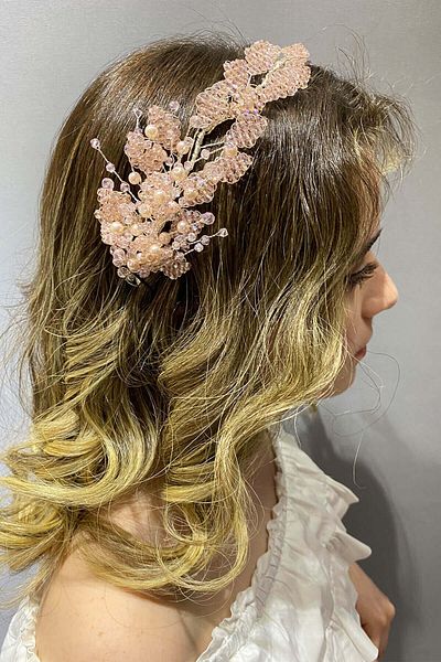 Hayalperest boncuk Accesoriu pentru păr și turban cu mărgele model Leaf